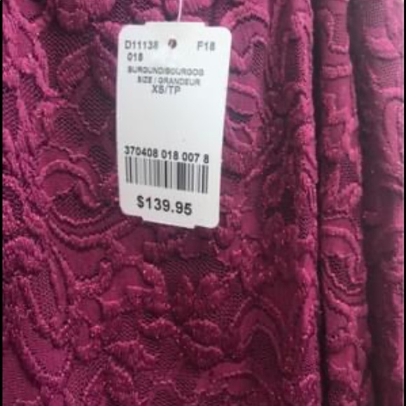 XS sparkly burgundy short dress with racer back. Perfect for prom or parties! - Picture 3 of 3